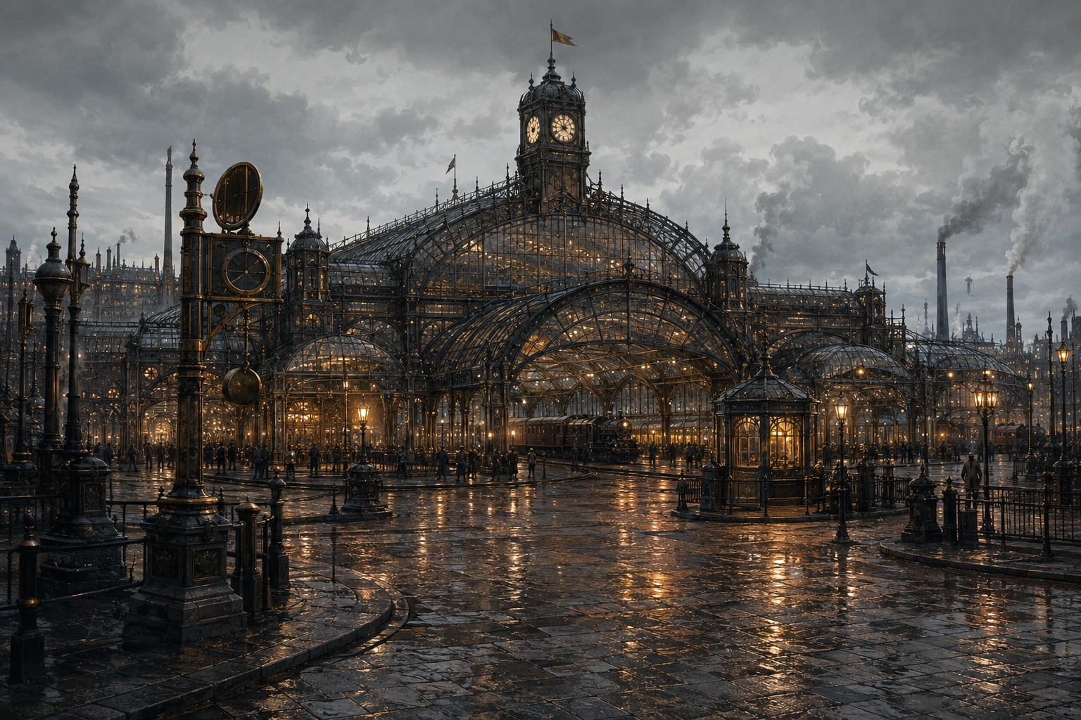 Landscape overview of Gristlewick Central Station