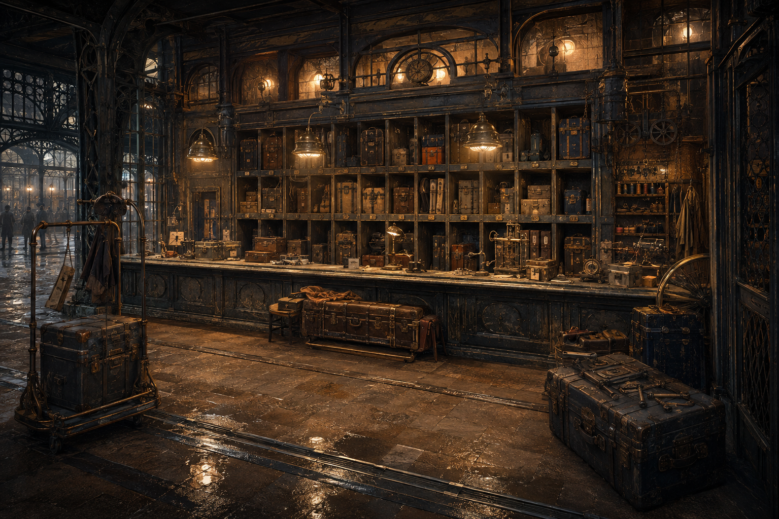 Landscape overview of Mend & Luggage Counter