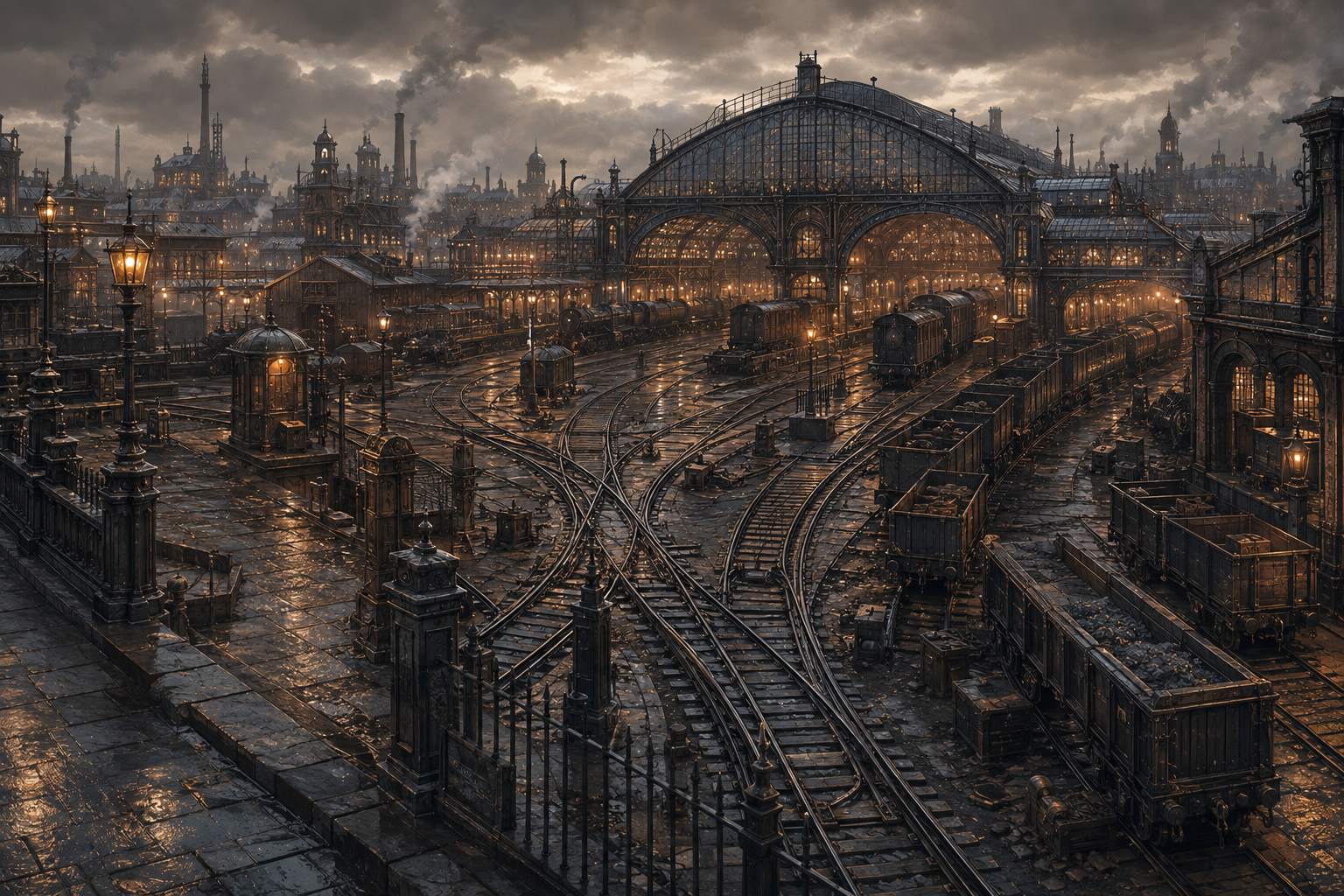 Landscape overview of Gristlewick Station Yard